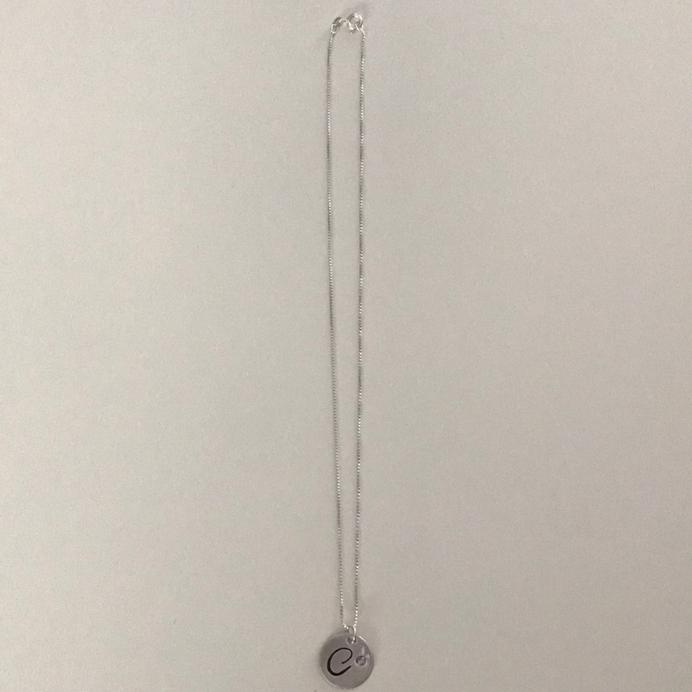 Sterling silver initial necklace